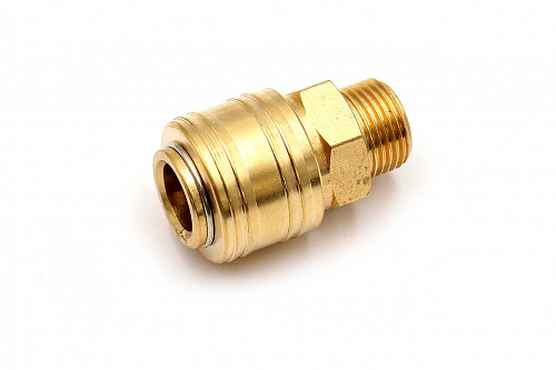 Пневмофитинг латунный БРС SM 3/8 "Мама" + наружная резьба (Евро)