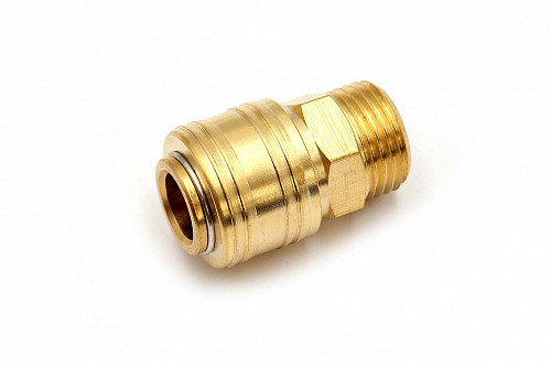 Пневмофитинг латунный БРС SM 1/2 "Мама" + наружная резьба (Евро)
