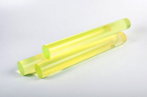 Полиуретан стержень Ф 65 мм ШОР А85 Китай (500 мм, 2.0 кг, жёлтый)