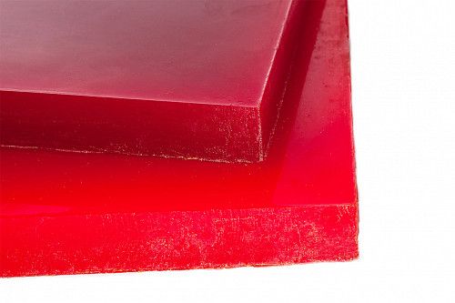 Полиуретан листовой 40 мм (500х500 мм, 12.5 кг, красный) Россия