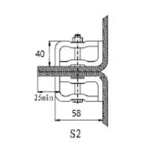 Механический соединитель для норийных лент S2