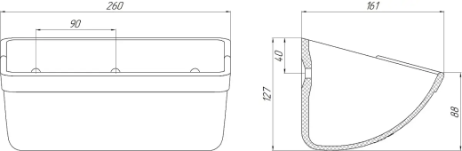 Ковш норийный полимерный МАСТУ 110 (260*127*161 мм)