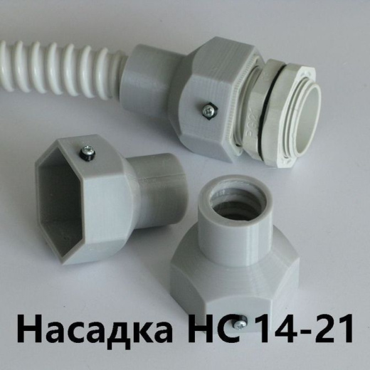 Насадка HC 14-21 с сальником PG-21 IP68 для гибкой армированной трубы DKC 14 IP68