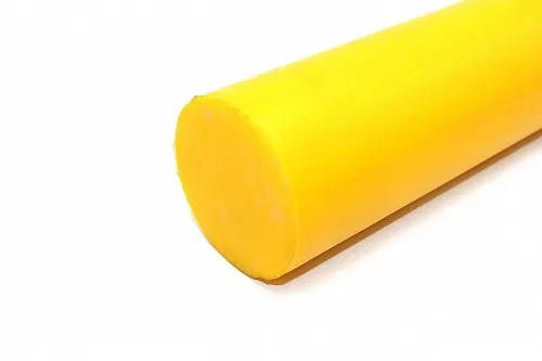 Полиуретан стержень Ф 70 мм ШОР А95 Китай (500 мм, 2.6 кг, жёлтый)